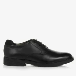 Geox Boys Black Leather Shoes Outlet