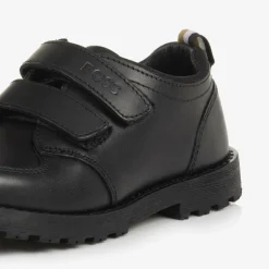BOSS Boys Black Leather Shoes Outlet