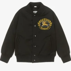 Burberry Boys Black Logo Bomber Jacket Online