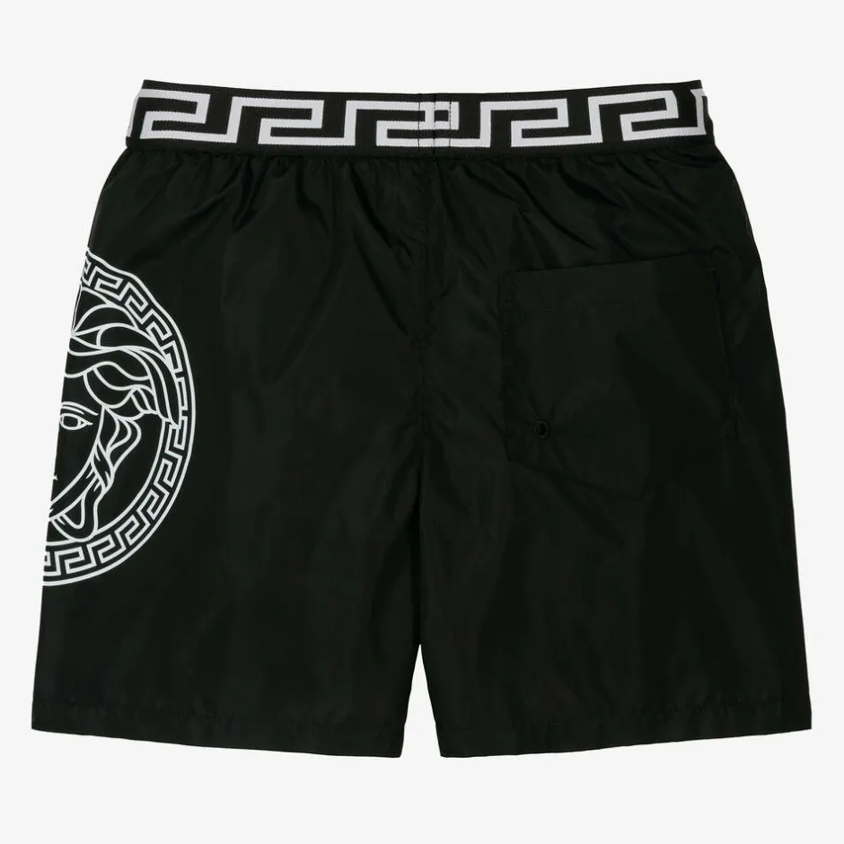 Versace Boys Black Medusa Swim Shorts New