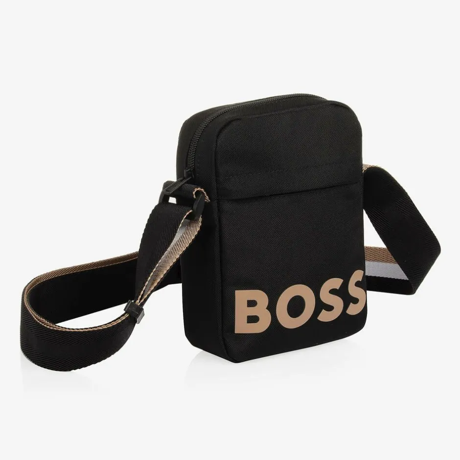 BOSS Boys Black Messenger Bag (19cm) Hot