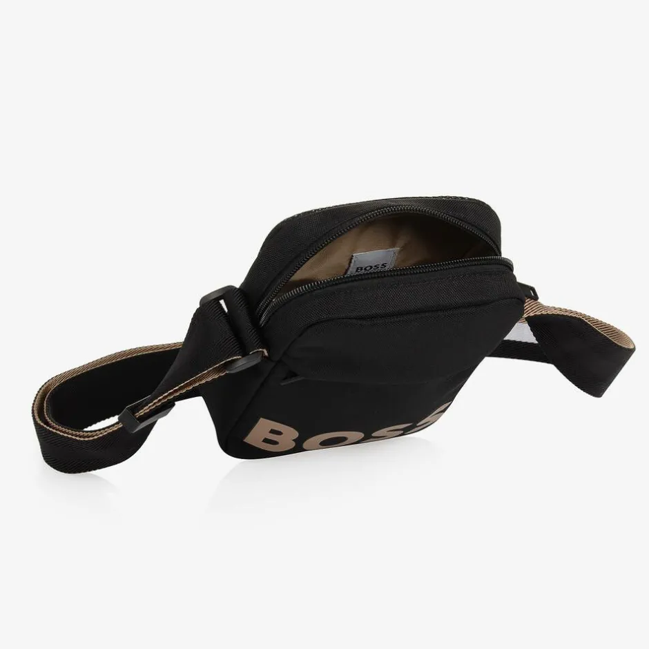 BOSS Boys Black Messenger Bag (19cm) Hot