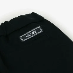 Versace Boys Black Milano Jersey Trousers Outlet
