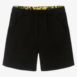 Versace Boys Black Milano Jersey Shorts Sale