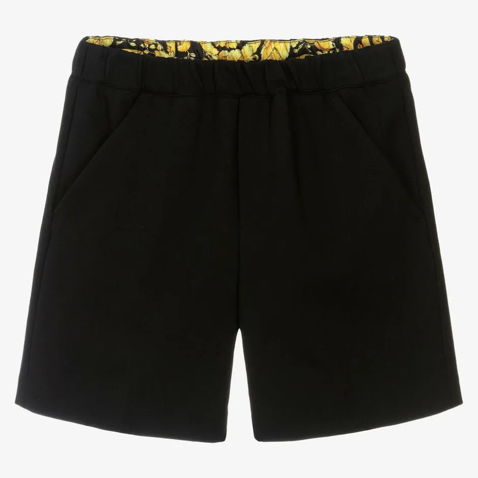 Versace Boys Black Milano Jersey Shorts Sale
