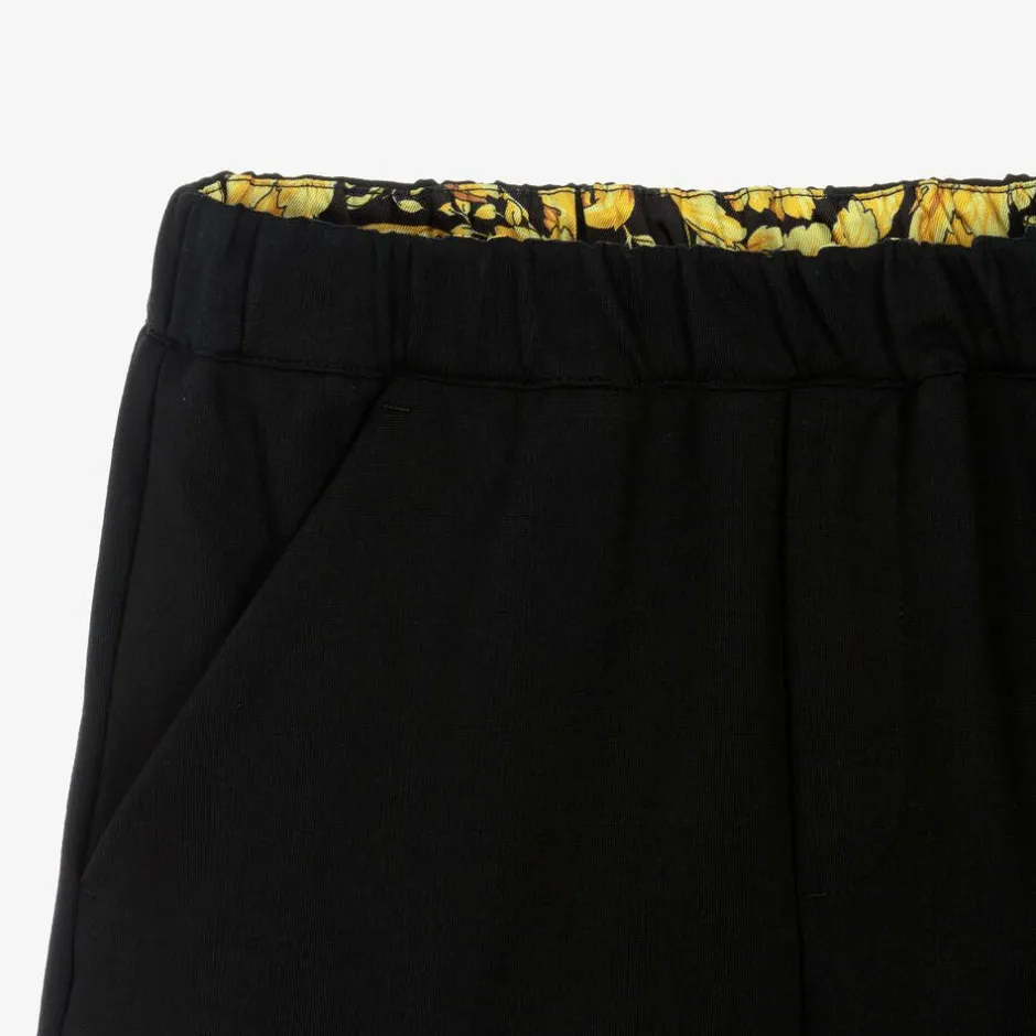 Versace Boys Black Milano Jersey Shorts Sale