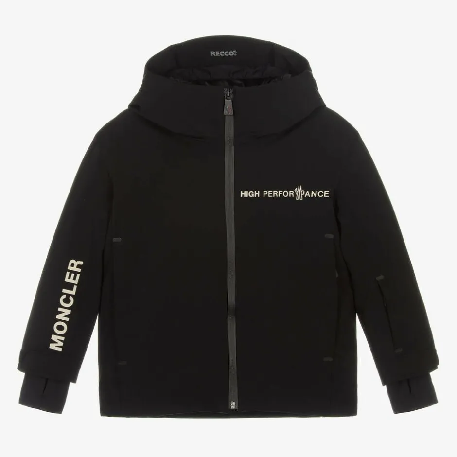 Moncler Enfant Boys Black Moriond Ski Jacket Online