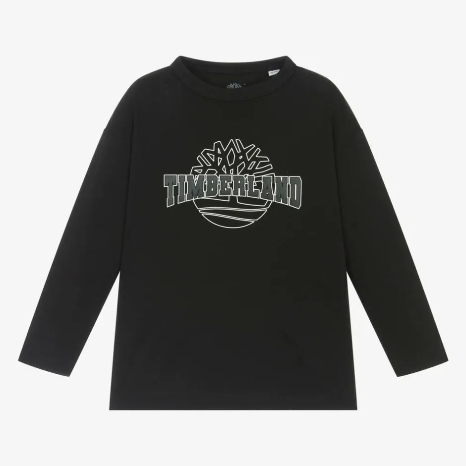 Timberland Boys Black Organic Cotton Top Discount