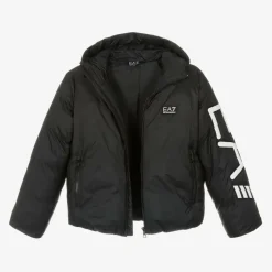 EA7 Emporio Armani Boys Black Puffer Jacket Sale