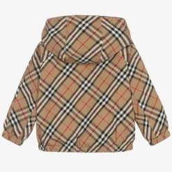 Burberry Boys Black Reversible Vintage Check Jacket New