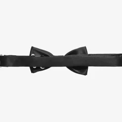 Romano Boys Black Satin Bow Tie (10cm) Discount