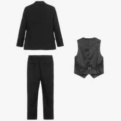 Romano Boys Black Suit