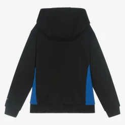 Nike Boys Black Swoosh Logo Cotton Hoodie