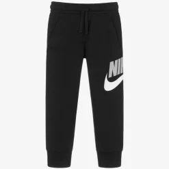 Nike Boys Black Swoosh Logo Joggers Outlet