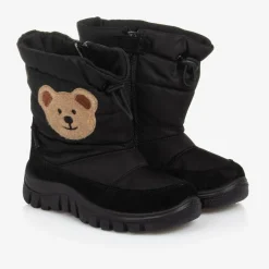 Falcotto by Naturino Boys Black Teddy Bear Snow Boots Clearance