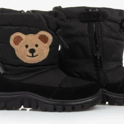 Falcotto by Naturino Boys Black Teddy Bear Snow Boots Clearance