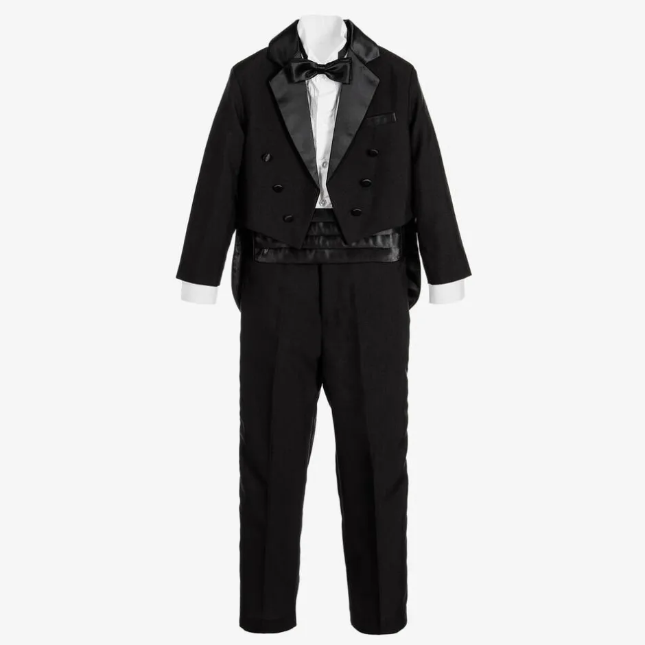Romano Boys Black Tuxedo Suit Sale