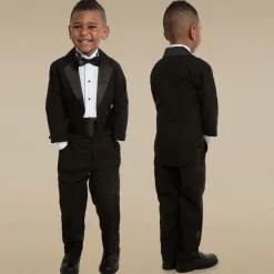 Romano Boys Black Tuxedo Suit Sale
