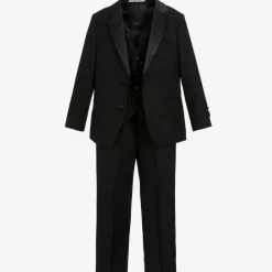 Romano Boys Black Tuxedo Suit Clearance