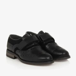 House of Cavani Boys Black Velcro Brogues Outlet