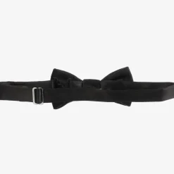 Romano Boys Black Velvet Bow Tie (10cm) Hot