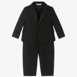Dolce amp; Gabbana Boys Black Wool 2 Piece Suit Outlet