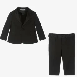 Dolce amp; Gabbana Boys Black Wool 2 Piece Suit Outlet