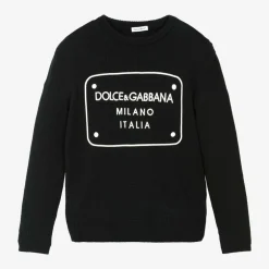 Dolce amp; Gabbana Boys Black Wool Knit Sweater Best