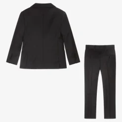 Emporio Armani Boys Black Wool Single-Breasted Suit Best