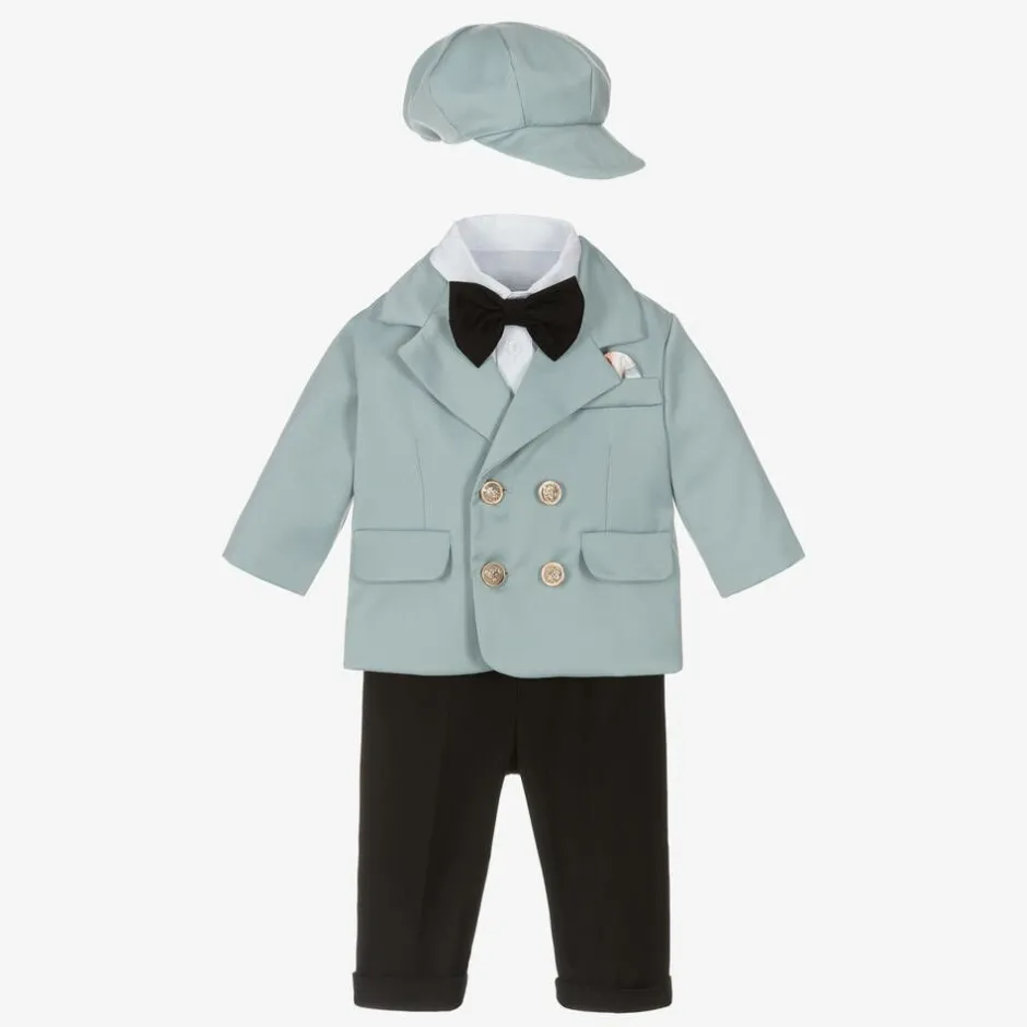 Andreeatex Boys Blue & Black Double Breasted Suit Best