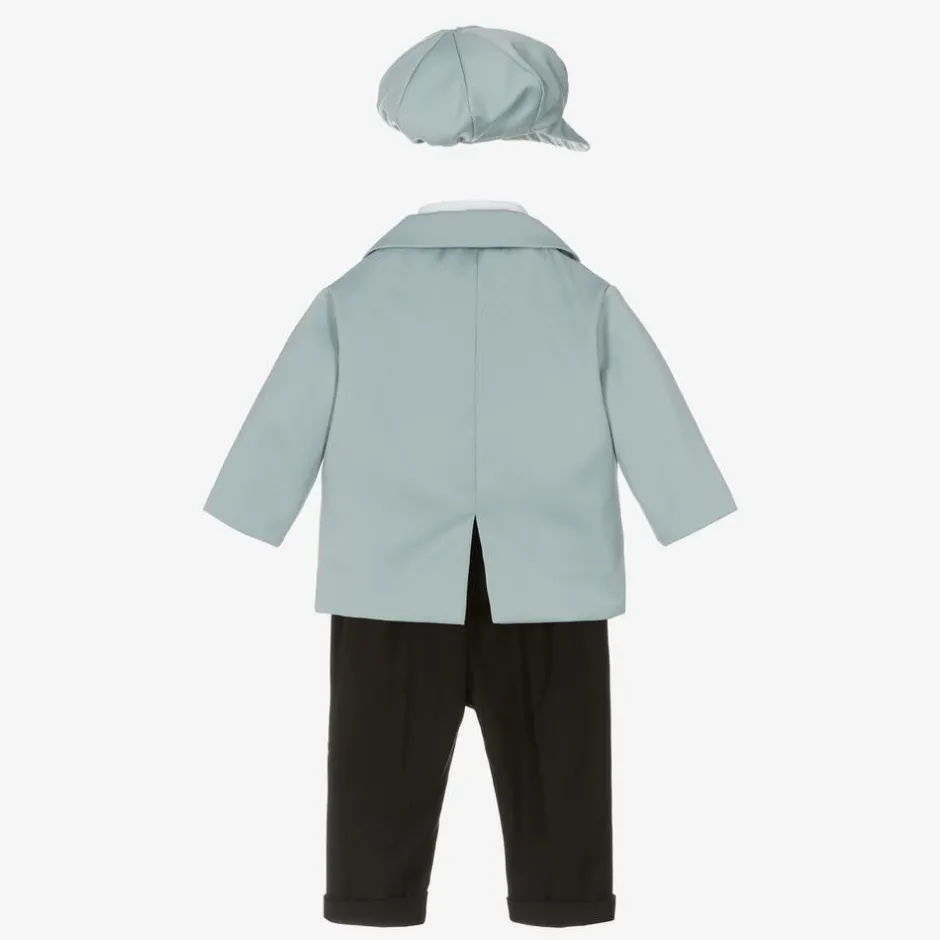 Andreeatex Boys Blue & Black Double Breasted Suit Best