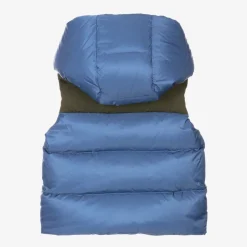 Moncler Enfant Boys Blue & Green Down-Padded Oust Gilet Discount