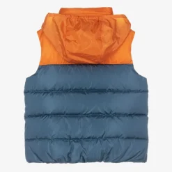Gucci Boys Blue & Orange Puffer Gilet Online