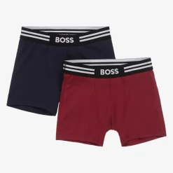 BOSS Boys Blue & Red Boxer Shorts (2 Pack) Online