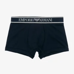 Emporio Armani Boys Blue & White Cotton Boxers (2 Pack) Best