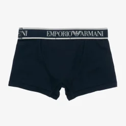Emporio Armani Boys Blue & White Cotton Boxers (2 Pack) Best
