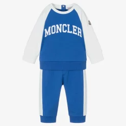 Moncler Enfant Boys Blue & White Cotton Tracksuit Clearance