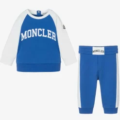 Moncler Enfant Boys Blue & White Cotton Tracksuit Clearance