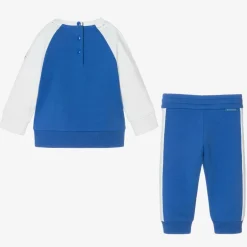 Moncler Enfant Boys Blue & White Cotton Tracksuit Clearance