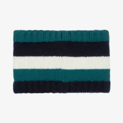 Boboli Boys Blue & White Striped Knitted Snood Clearance