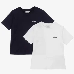BOSS Boys Blue & White T-Shirts (2 Pack) Online