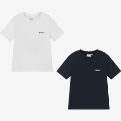 BOSS Boys Blue & White T-Shirts (2 Pack) Online