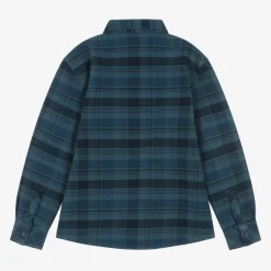 Timberland Boys Blue Check Cotton Shirt Best