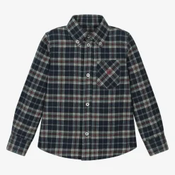 Dr. Kid Boys Blue Check Cotton Shirt Sale