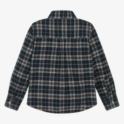 Dr. Kid Boys Blue Check Cotton Shirt Sale