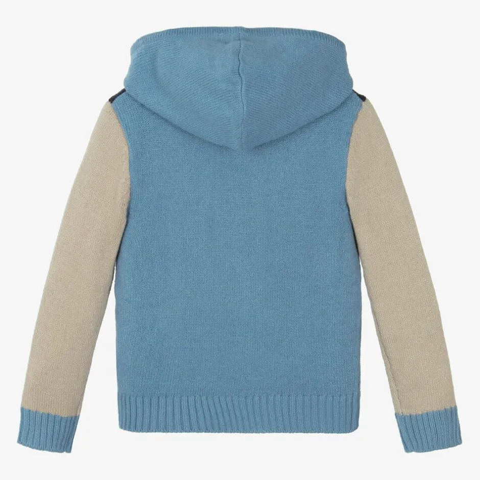 Guess Boys Blue Colourblock Hooded Sweater Clearance