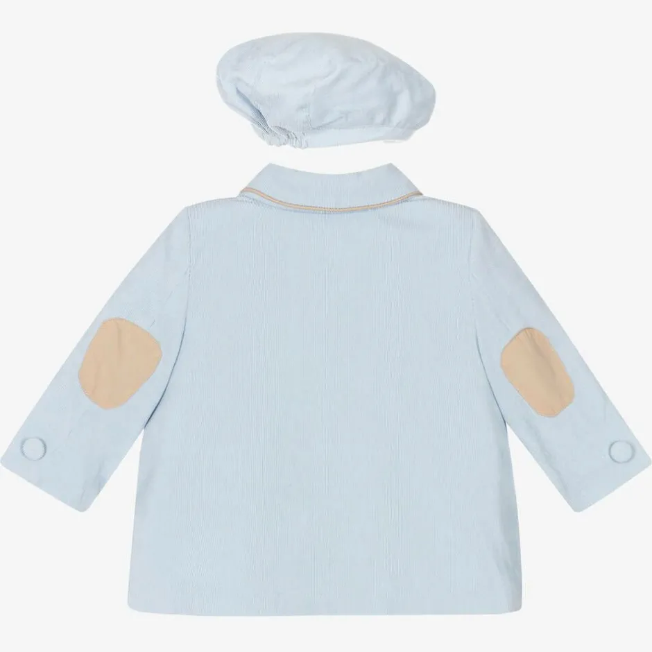 Beau KiD Boys Blue Corduroy Coat & Hat Set Discount