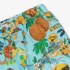 Rock Your Baby Boys Blue Cotton Australia Shorts
