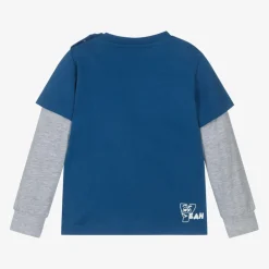 iDO Baby Boys Blue Cotton Awesome Top Hot