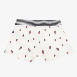 Petit Bateau Boys Blue Cotton Boxer Shorts (2 Pack) Sale